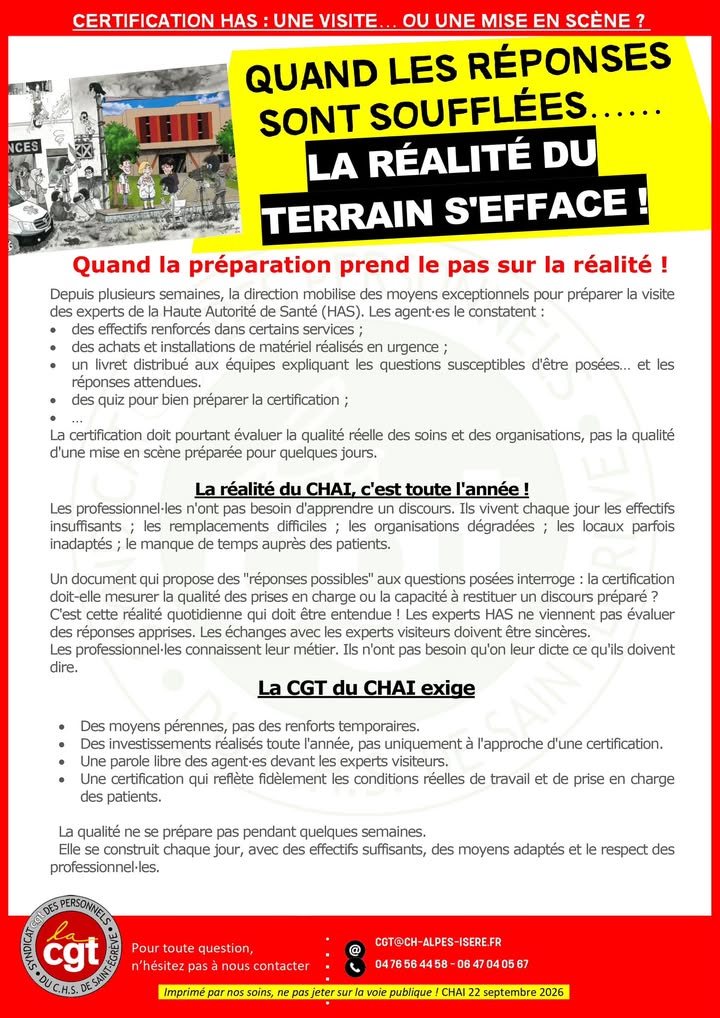 Syndicat CGT du CHAI